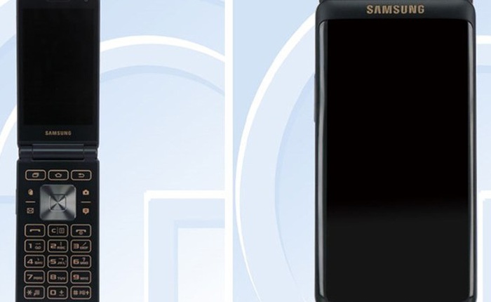 Smartphone nắp gập mới của Samsung lộ diện, màn cong như S8?