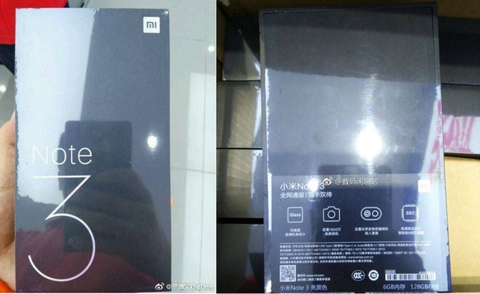 Lộ ảnh vỏ hộp Xiaomi Mi Note 3, xác nhận chip Snapdragon 660 và RAM 6GB