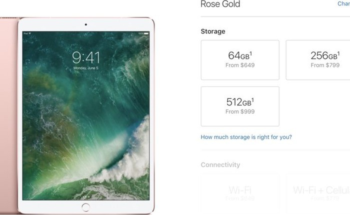 Apple vừa mới giảm giá iPhone 7, nhưng lại bất ngờ tăng giá iPad Pro 256GB và 512GB thêm 50 USD