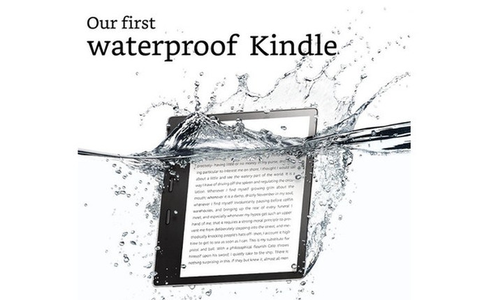 Amazon ra mắt máy đọc sách Kindle Oasis: Màn hình 7 inch, chống nước, tích hợp loa ngoài, vỏ kim loại nguyên khối, giá từ 250 USD