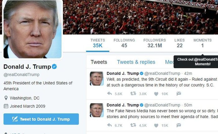 Một nhân viên của Twitter đã xóa tài khoản của Tổng thống Donald Trump