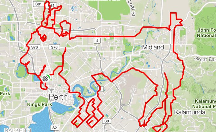 4 thanh niên đạp xe hơn 200km vòng quanh nước Úc để vẽ một con dê lên bản đồ