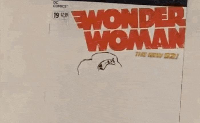 Ấn tượng với cảnh Wonder Woman từng bước thành hình từ nét vẽ của hoạ sĩ tài năng