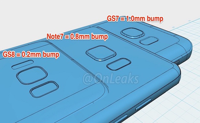 Lộ bản vẽ kỹ thuật của Galaxy S8, có sự khác biệt so với Note7 và S7, dù là rất rất nhỏ