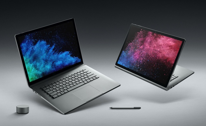 Ảnh thực tế bộ đôi Surface Book 2 vừa ra mắt: Khắc phục được điểm yếu của phiên bản cũ