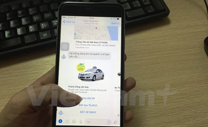 Lần đầu tiên hành khách có thể gọi xe taxi qua ứng dụng của Facebook