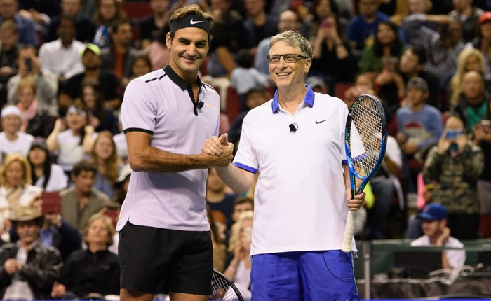 Bill Gates sẽ đánh cặp cùng Roger Federer trong một trận tennis gây quỹ từ thiện