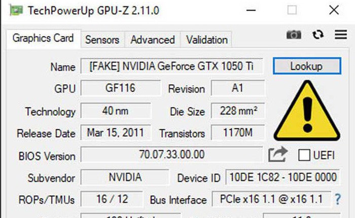 GPU-Z vừa được cập nhật tính năng phát hiện card màn hình NVIDIA giả