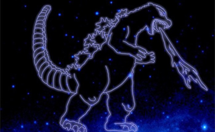 NASA đặt tên chòm sao mới là Godzilla: các chòm sao ghép lại đúng thành hình Godzilla thật!