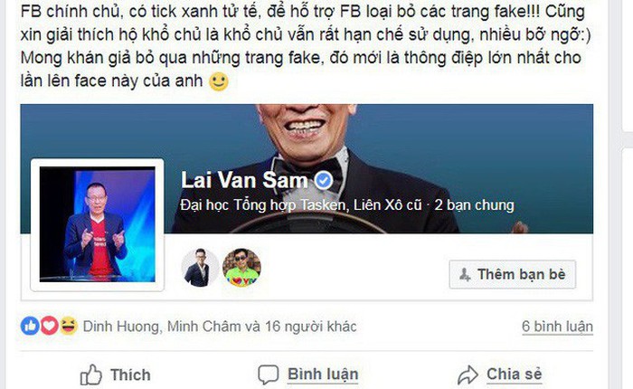 MC Lại Văn Sâm chính thức tham gia mạng xã hội
