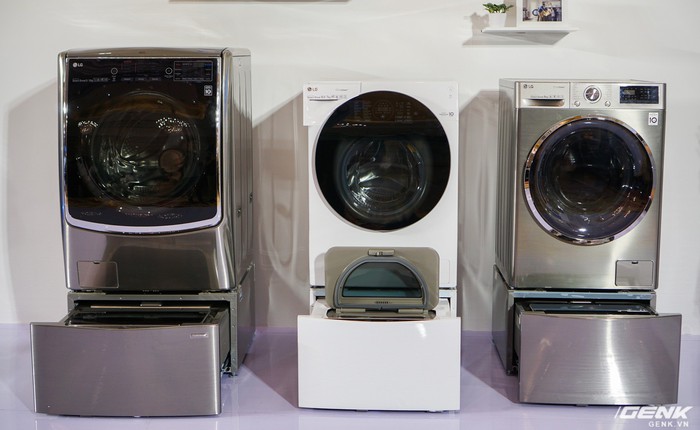 Cận cảnh máy giặt lồng đôi LG TWINWash: tích hợp công nghệ giặt hơi nước TrueSteam, hỗ trợ kết nối với smartphone