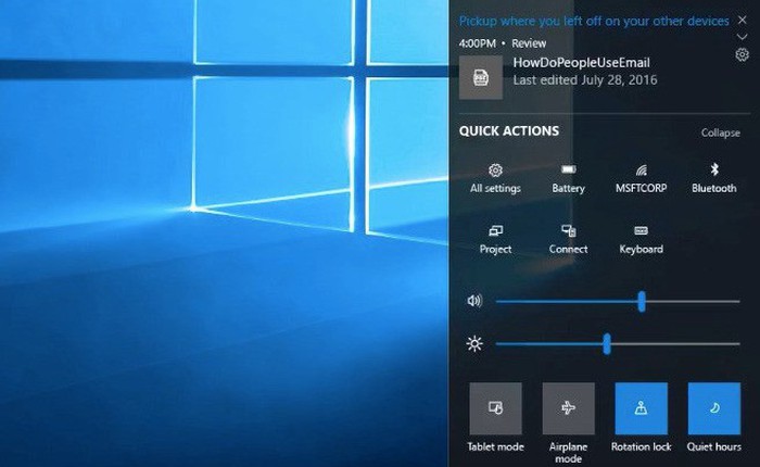 Microsoft cuối cũng đã đáp ứng mong mỏi của nhiều người dùng Windows 10: Đưa thanh trượt độ sáng trở lại