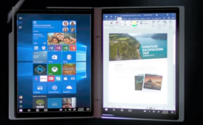 Chiếc PC Windows 10 màn hình kép của Qualcomm chỉ là 2 chiếc Surface Go được gắn lại với nhau?