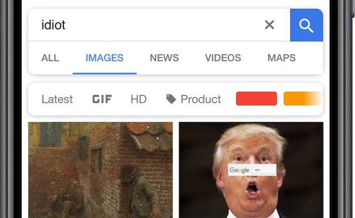 CEO Google phải giải thích vì sao hình ảnh của Tổng thống Donald Trump lại xuất hiện khi tìm kiếm từ khóa “idiot”