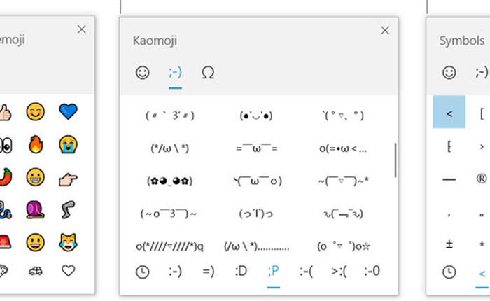 Windows 10 sẽ tích hợp thêm cả biểu tượng ¯\_(ツ)_/¯ kaomoji