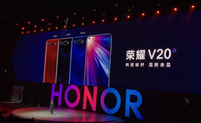 Honor V20 chính thức ra mắt, màn hình đục lỗ, Kirin 980, giá từ 10 triệu