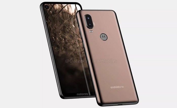 Ảnh render Motorola P40 với màn hình đục lỗ, camera 48MP, không còn nhái iPhone nữa mà chạy theo Samsung