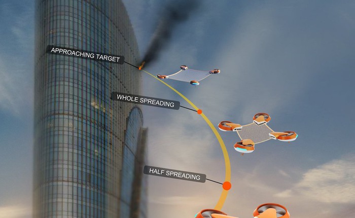Lưới cứu nạn không người lái Net Guard - drone - giải pháp cho những sự cố hỏa hoạn trên cao
