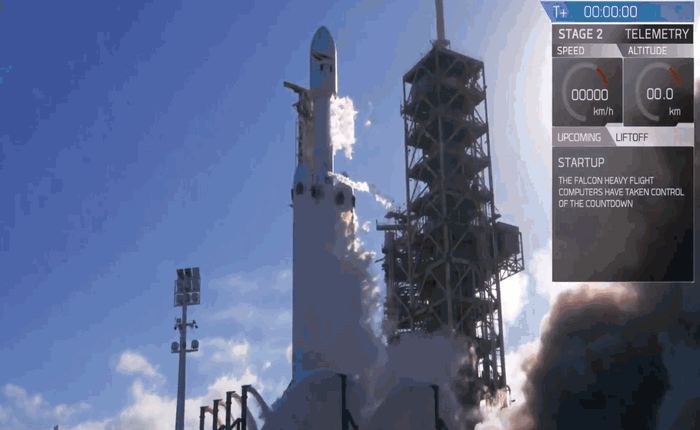 Những hình ảnh ấn tượng tại sự kiện phóng tên lửa mạnh nhất thế giới - Falcon Heavy của SpaceX