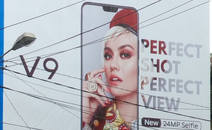 Chưa ra mắt, Vivo V9 đã được quảng cáo trên đường phố Indonesia