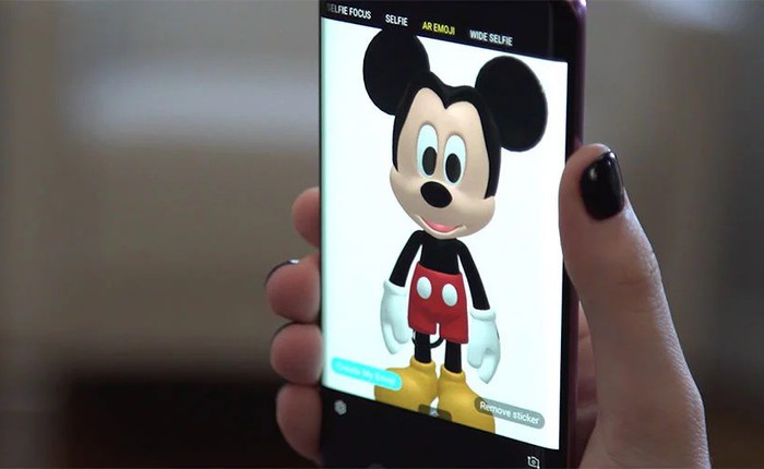 Mickey và Minnie Mouse đã xuất hiện trên AR Emoji của Galaxy S9/S9+