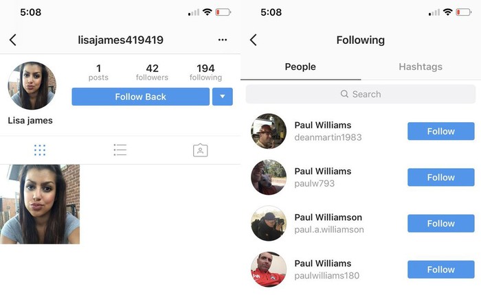 Internet hoang mang vì tài khoản Instagram bí ẩn, chỉ follow người tên Paul Williams