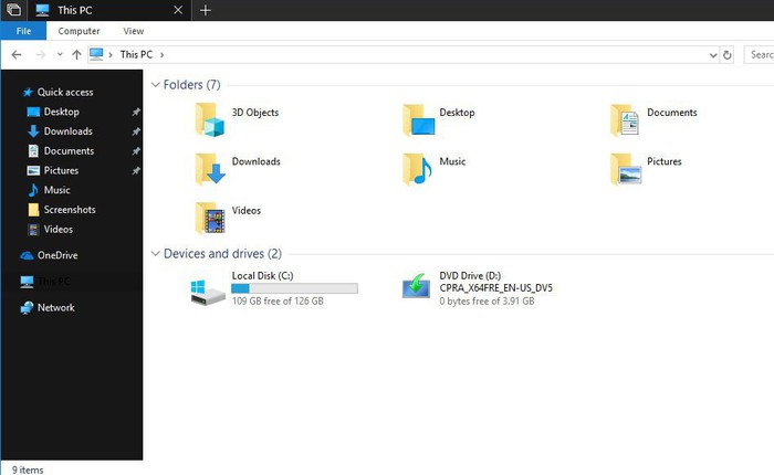 Cuối cùng Microsoft cũng đang phát triển chế độ nền tối cho File Explorer trên Windows 10