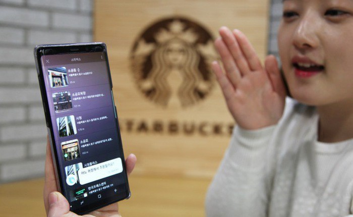 Starbucks Hàn Quốc cho phép khách đặt đồ uống bằng trợ lý ảo Bixby của Samsung