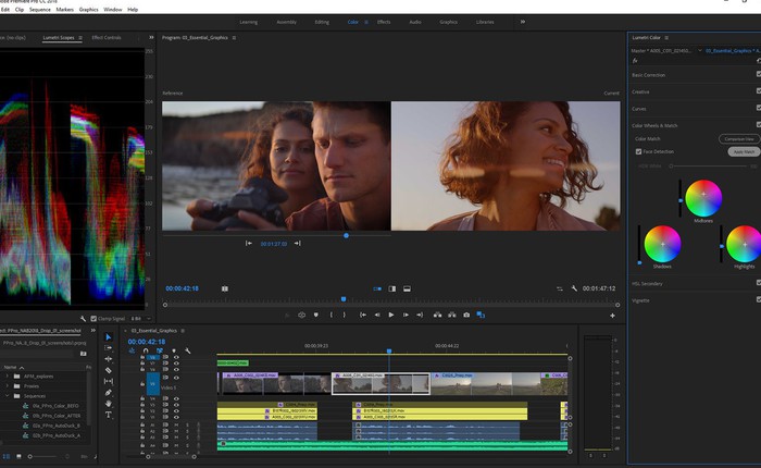 Adobe tích hợp AI cho Premiere Pro để tự động đồng nhất màu sắc giữa các cảnh quay khác nhau