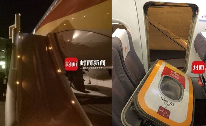 Hành khách Trung Quốc bật cửa thoát hiểm trên máy bay để hít thở không khí trong lành trước khi cất cánh