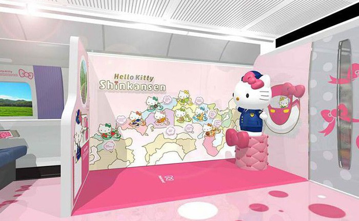 Nhật Bản ra mắt tàu siêu tốc theo phong cách Hello Kitty, dự kiến đi vào hoạt động từ cuối tháng 6