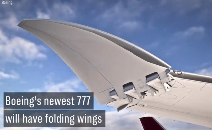 Mẫu máy bay mới của Boeing sẽ sở hữu đôi cánh với khả năng gập vào mở ra