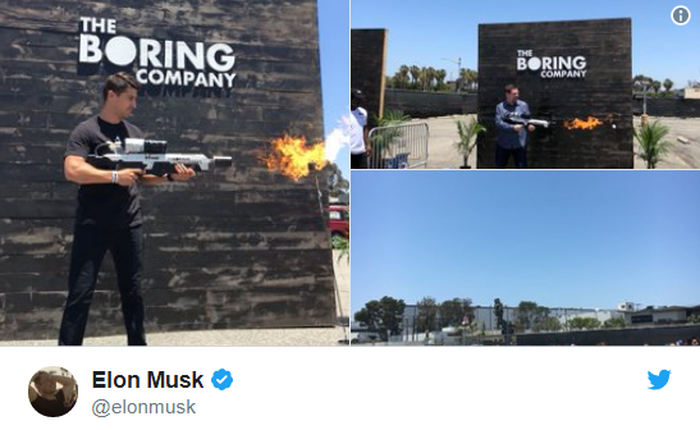 Vừa suýt khóc tại cuộc họp cổ đông, Elon Musk đã phấn khởi đăng tweet về việc bán được 1000 súng phun lửa