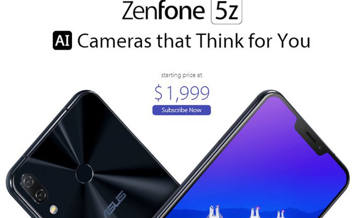 ASUS Zenfone 5Z chính thức lên kệ tại Mỹ với mức giá không tưởng 1.999 USD