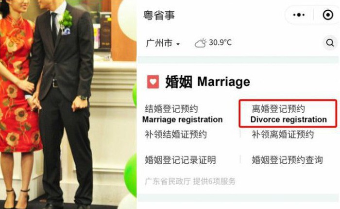 Trung Quốc đã phát triển đến nỗi giờ đây người ta có thể ly hôn qua Wechat