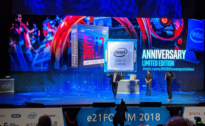 [Computex 2018] Intel ra mắt Core i7-8086K kỷ niệm 50 năm thành lập, phiên bản CPU giới hạn có thể đạt xung nhịp 5GHz