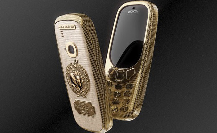 Caviar sản xuất Nokia 3310 khung titan mạ vàng 24k để kỷ niệm cuộc gặp lịch sử giữa Trump và Putin