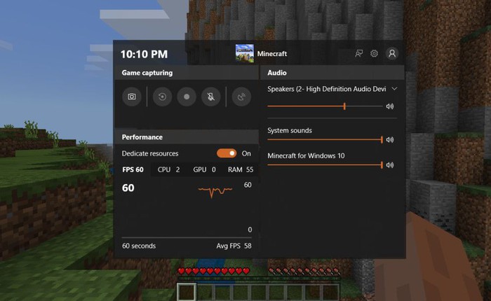 Microsoft sẽ cho phép người dùng theo dõi hiệu năng game ngay trên Windows 10 mà không cần đến phần mềm bên thứ 3