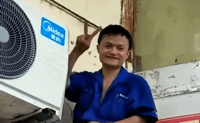 Trung Quốc: Phát hiện anh thợ sửa điều hòa trông giống hệt Jack Ma