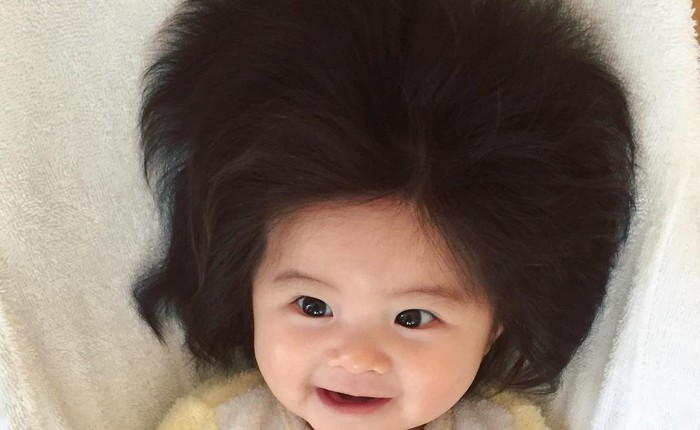 Nhóc tì 7 tháng tuổi đến từ Nhật Bản khiến cả internet phải trầm trồ vì có mái tóc giống hệt sư tử