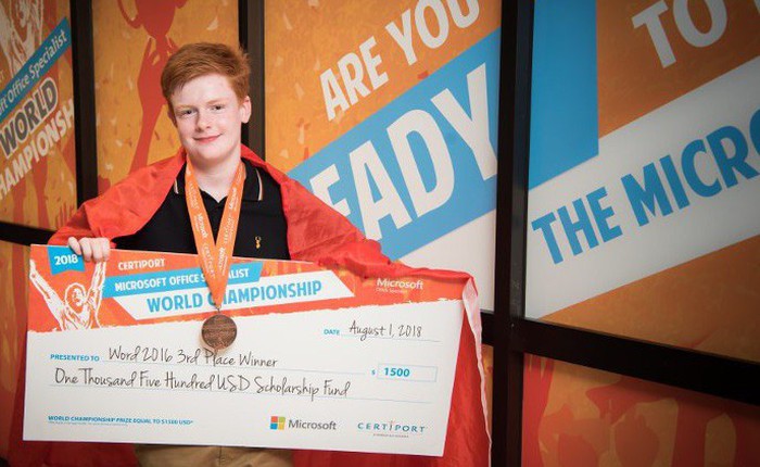 Thiếu niên 15 tuổi giành giải thưởng 1.500 USD cho cuộc thi kỹ năng Office của Microsoft