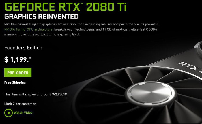 GeForce RTX2080Ti rất mạnh nhưng mua lúc này cũng chẳng hơn gì GTX 1080Ti đâu