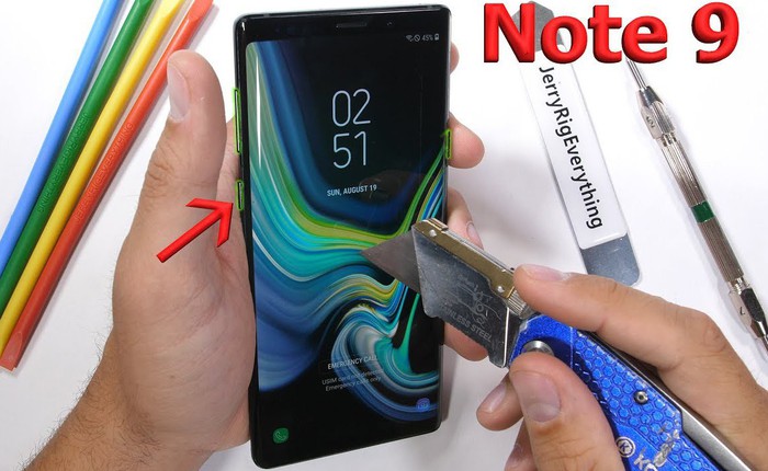 Tra tấn Samsung Galaxy Note9: Rất bền ngoài việc có thể tháo được nút Bixby