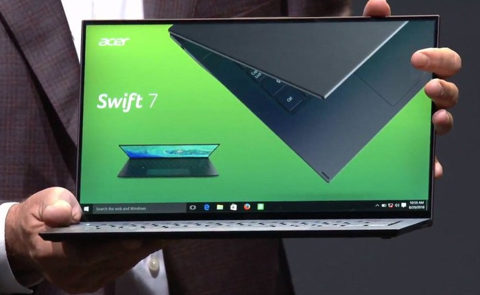 [IFA 2018] Acer tung ra bản nâng cấp cho Swift 7: laptop mỏng nhất thế giới chính là đây