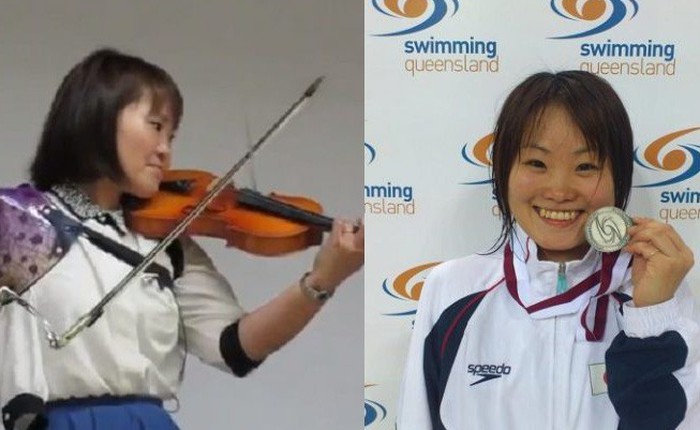 Ngả mũ thán phục trước nữ VĐV khuyết tật Nhật chơi đàn violon bằng cánh tay giả