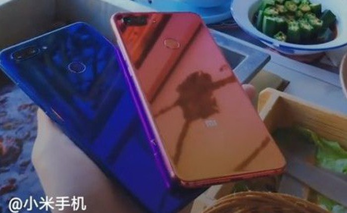 Xiaomi Mi 8 Youth Twilight Gold và Fantasy Blue lộ ảnh thật trước giờ G, mặt sau bóng bẩy tới mức soi gương được