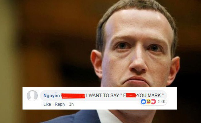Đáng buồn thay, bình luận tục tĩu của 1 bạn trẻ Việt lại được lên top trang cá nhân của Mark Zuckerberg