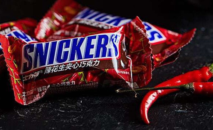 Công ty bánh kẹo tỷ đô vừa ra mắt loại Snickers cay tê mồm tại Trung Quốc