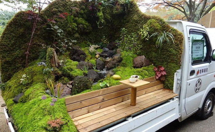 Ở Nhật Bản có hẳn một cuộc thi trưng bày cảnh quan nhà vườn ngay trên xe tải vô cùng độc đáo