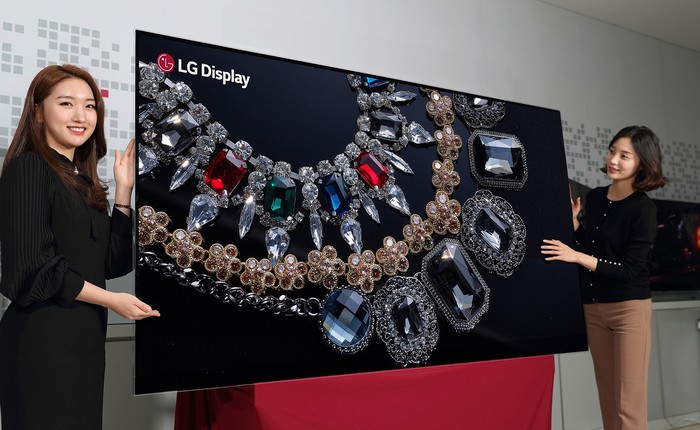 LG sẽ trình diễn màn hình OLED 88 inch độ phân giải 8k đầu tiên tại CES 2018